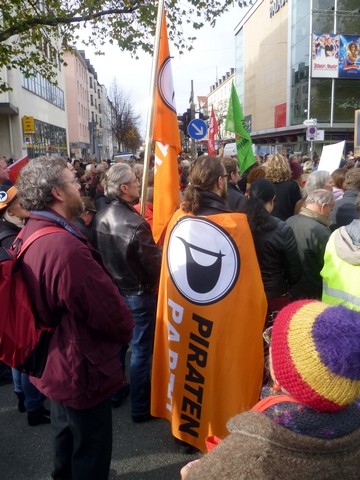 Demo gegen das Islamzentrum in der Muenchner Innenstadt